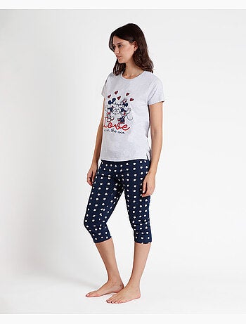 Pyjama à manches courtes pour femme Disney Love is in the Air