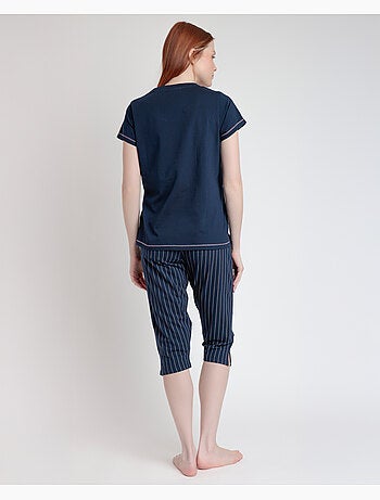 Pyjama à manches courtes pour femme, motif Loading Energy, RESTEZ À LA MAISON