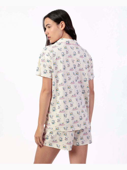 Pyjama à manches courtes pour femme PEANUTS Summer Break - Kiabi Pyjama à manches courtes pour femme PEANUTS Summer Break - Kiabi