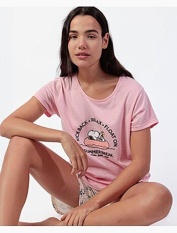Pyjama à manches courtes pour femme PEANUTS Summer Break