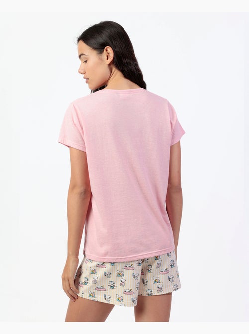 Pyjama à manches courtes pour femme PEANUTS Summer Break - Kiabi Pyjama à manches courtes pour femme PEANUTS Summer Break - Kiabi