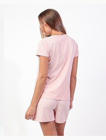 Pyjama à manches courtes pour femme RESTEZ À LA MAISON Believe
