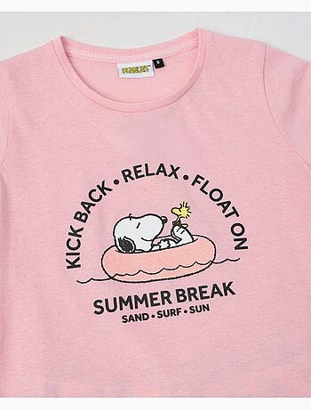 Pyjama à manches courtes pour filles PEANUTS Summer Break
