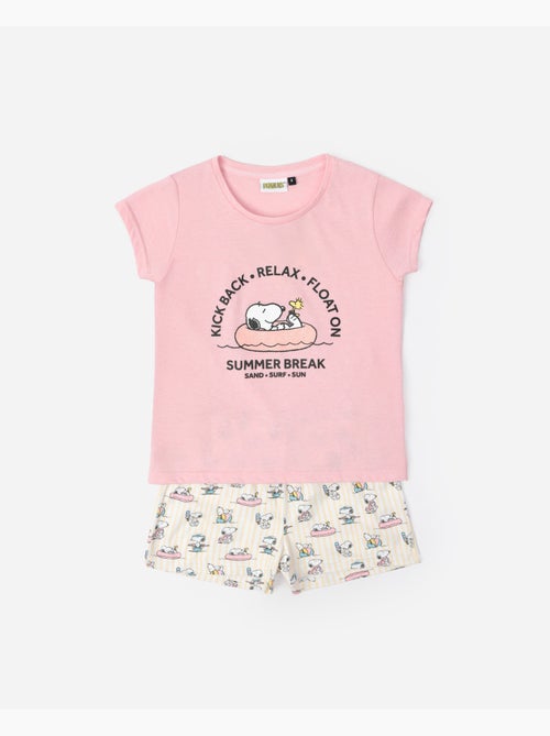 Pyjama à manches courtes pour filles PEANUTS Summer Break - Kiabi Pyjama à manches courtes pour filles PEANUTS Summer Break - Kiabi