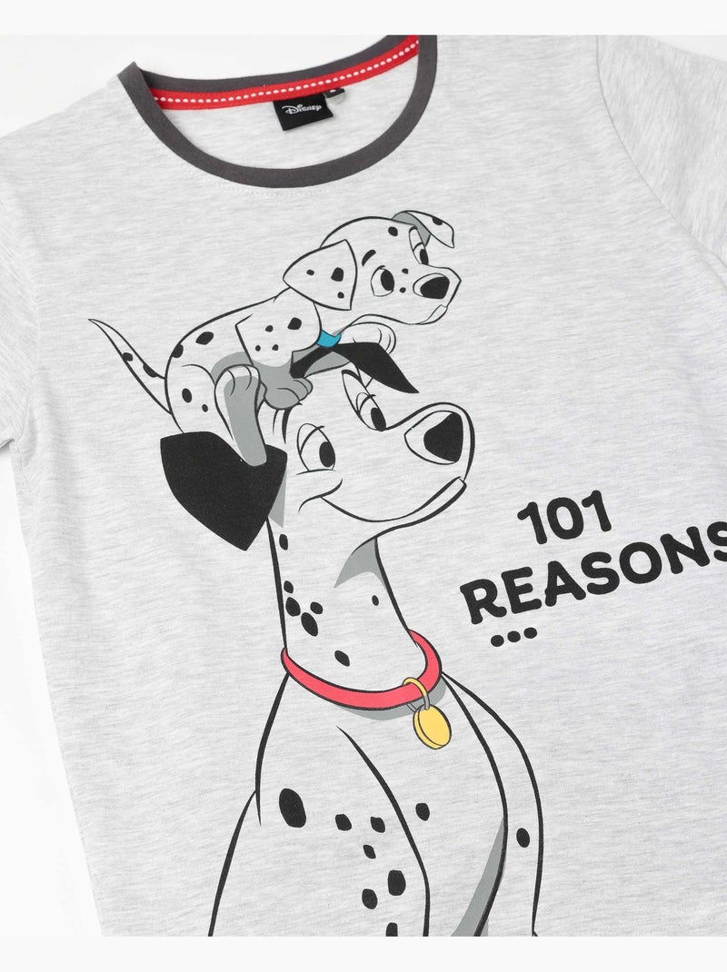 Pyjama à manches courtes pour garçon Disney 101 Reasons Why Gris chiné - Kiabi