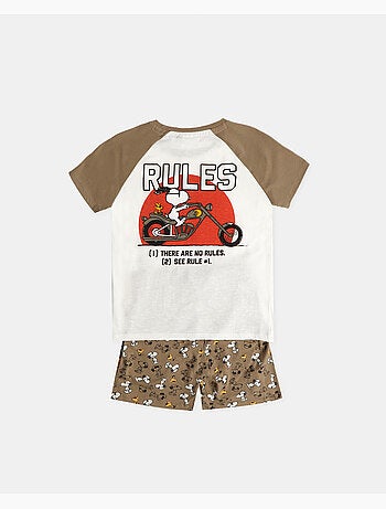 Pyjama à manches courtes pour garçon PEANUTS >