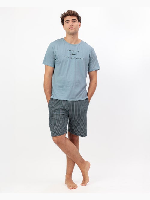 Pyjama à manches courtes pour homme ANTONIO MIRO Checkin - Kiabi