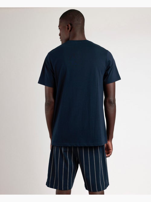 Pyjama à manches courtes pour homme de la collection ADMAS Navy - Kiabi Pyjama à manches courtes pour homme de la collection ADMAS Navy - Kiabi