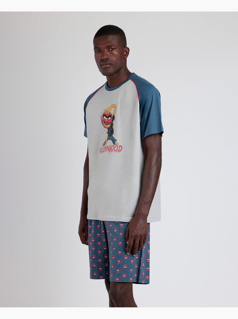 Pyjama à manches courtes pour homme Disney Generals Bleu - Kiabi