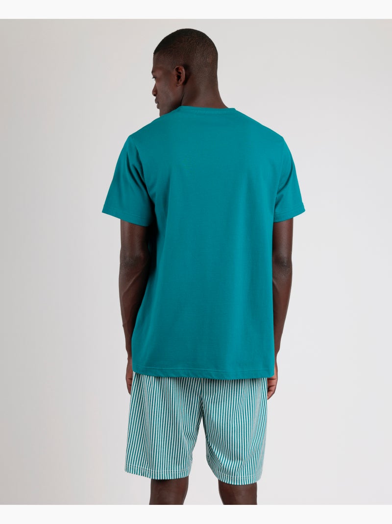 Pyjama à manches courtes pour homme DISNEY Overthink It Bleu marine - Kiabi