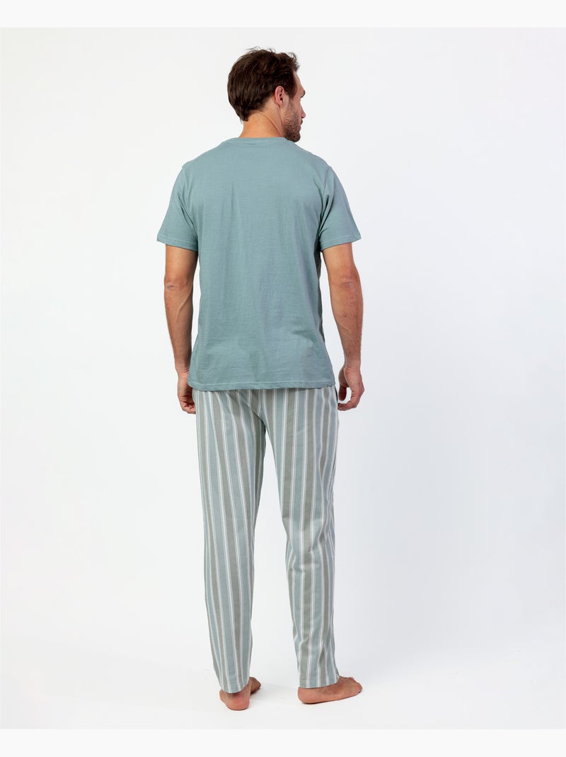 Pyjama à manches courtes pour homme > Let's Go Travel Vert - Kiabi