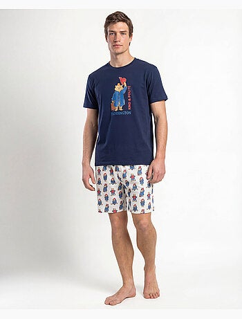 Pyjama à manches courtes pour homme PADDINGTON CLASSIC, motif aquarelle