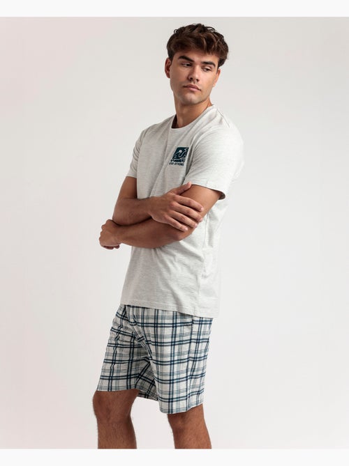 Pyjama à manches courtes pour homme Scooty RESTEZ À LA MAISON - Kiabi Pyjama à manches courtes pour homme Scooty RESTEZ À LA MAISON - Kiabi