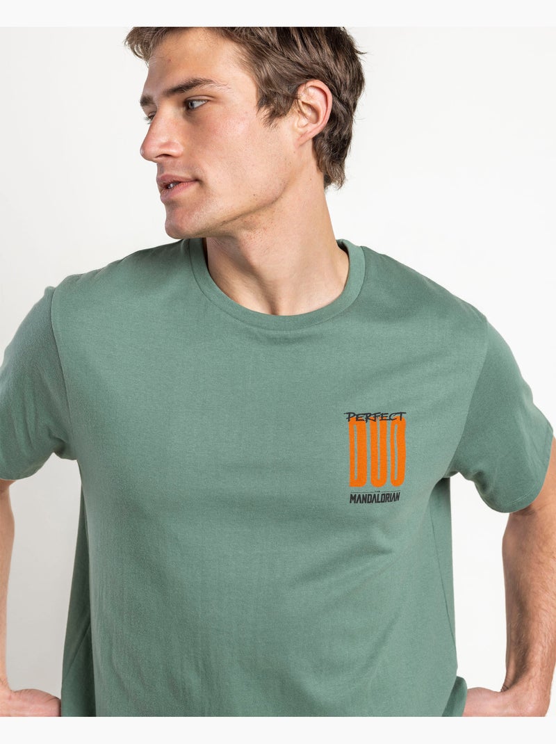 Pyjama à manches courtes pour homme STAR WARS MANDALORIAN Perfect Duo Vert - Kiabi