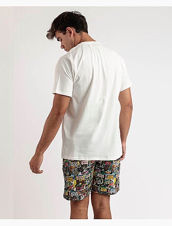 Pyjama à manches courtes pour homme STAR WARS, motif BD ancien