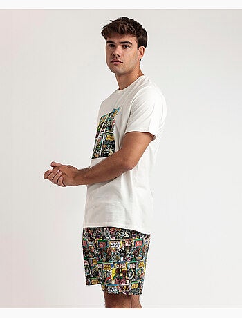 Pyjama à manches courtes pour homme STAR WARS, motif BD ancien