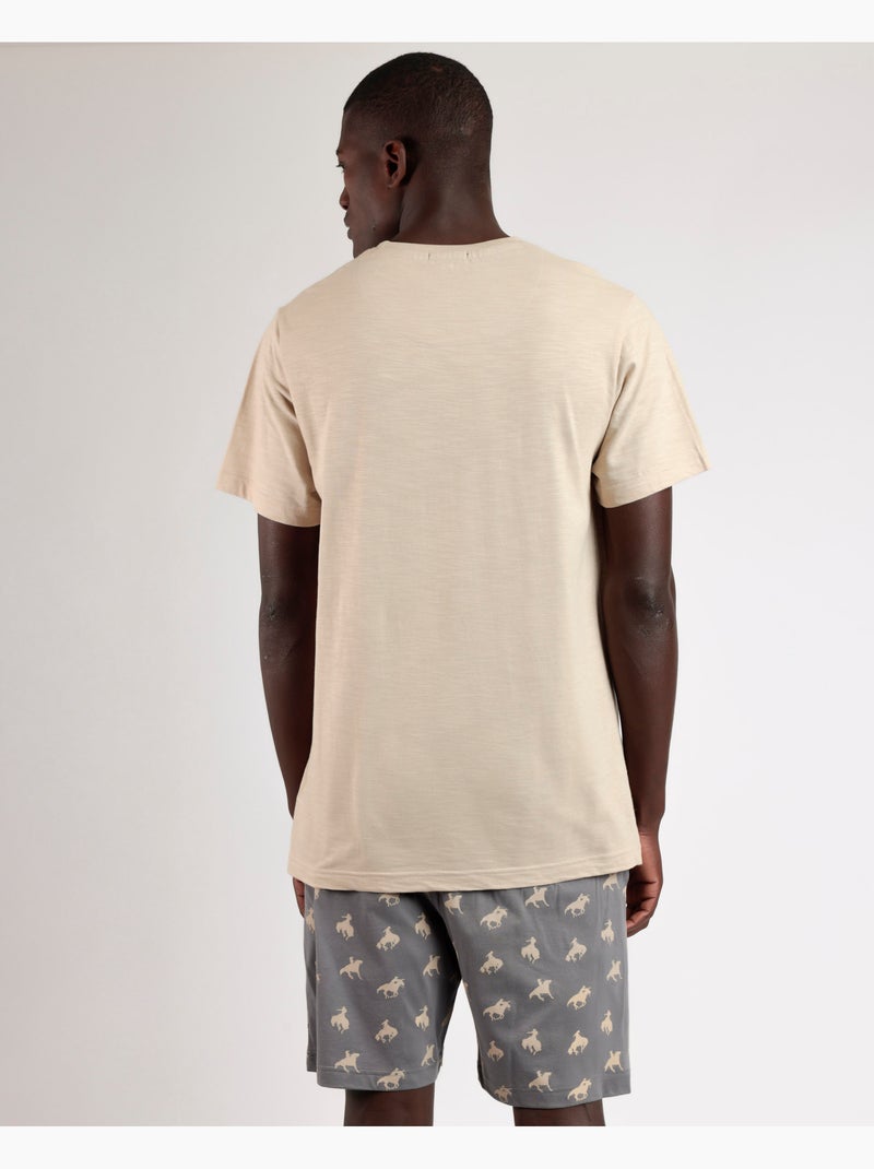 Pyjama à manches courtes pour hommes LOIS Generals Camel - Kiabi