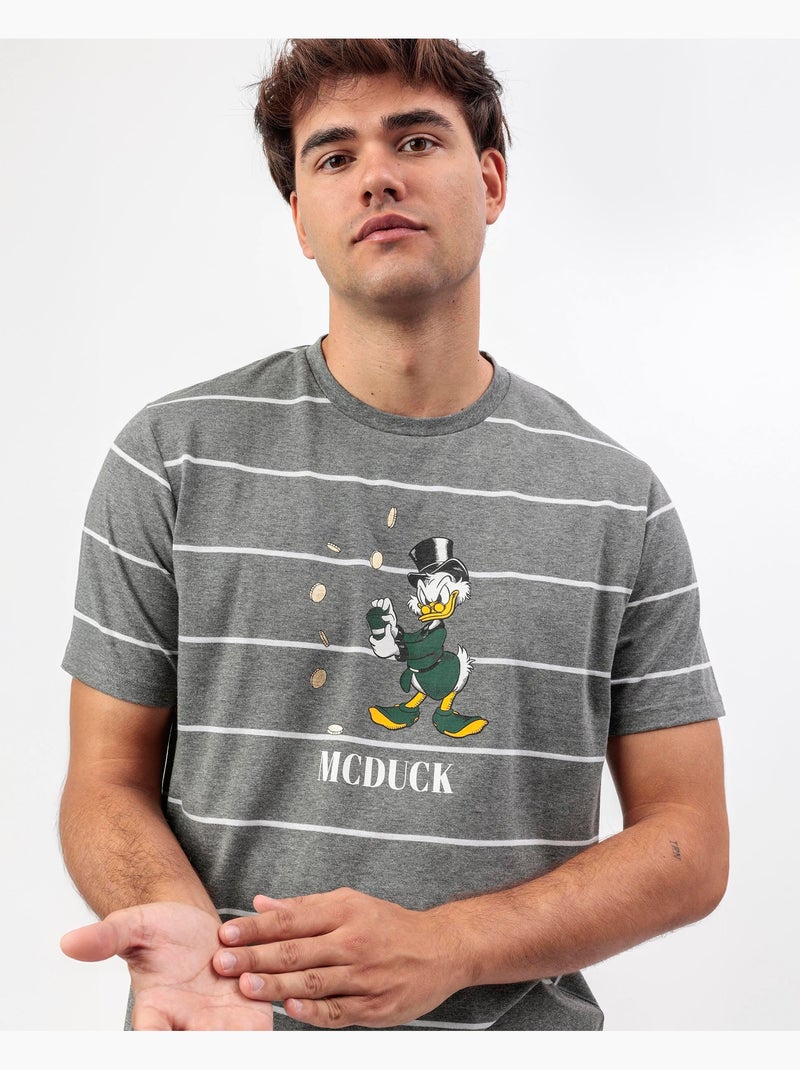 Pyjama à manches courtes Scrooge pour homme DISNEY Gris chiné - Kiabi