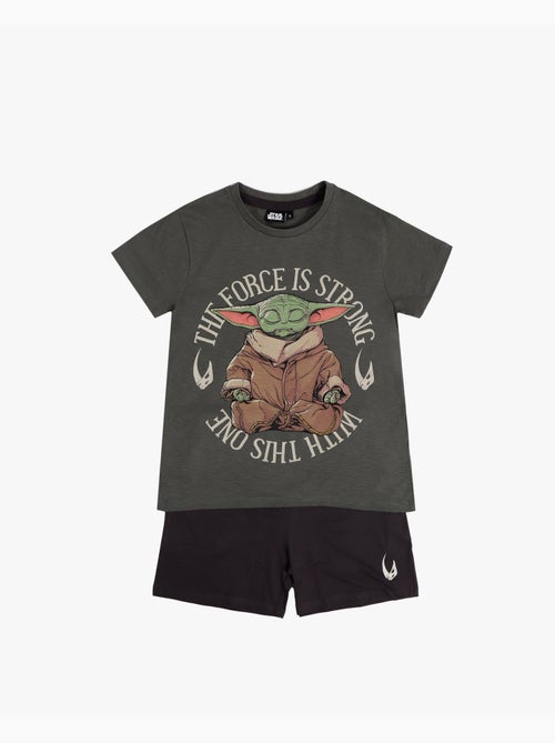 Pyjama à manches courtes STAR WARS Baby Yoda pour garçon - Kiabi