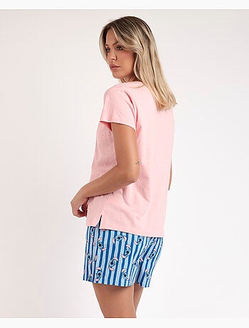 Pyjama à manches courtes Stitch Waves pour femme de Disney