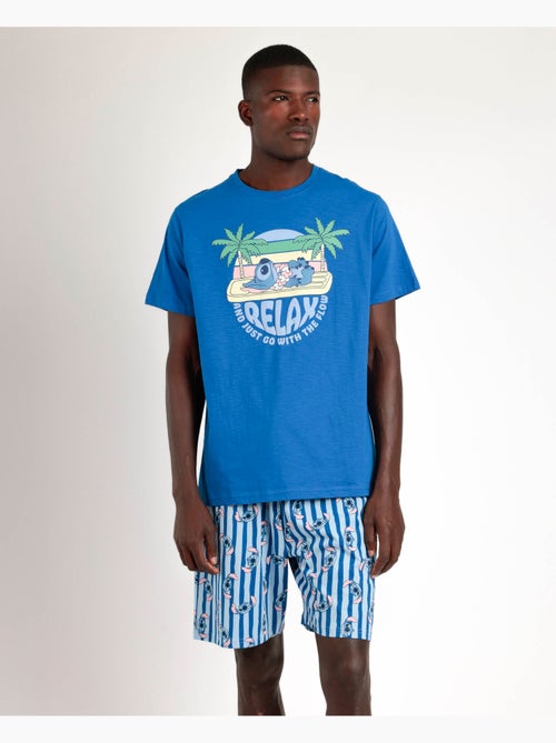 Pyjama à manches courtes Stitch Waves pour homme de Disney - Kiabi Pyjama à manches courtes Stitch Waves pour homme de Disney - Kiabi
