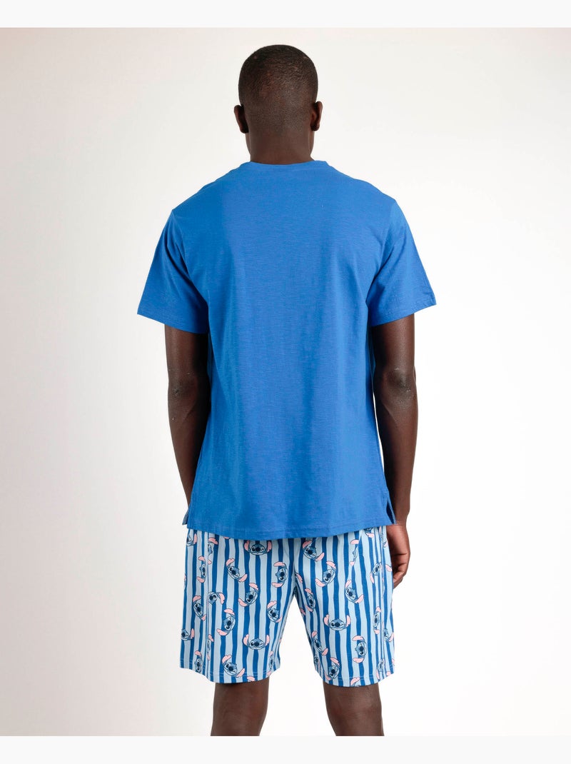 Pyjama à manches courtes Stitch Waves pour homme de Disney Bleu - Kiabi