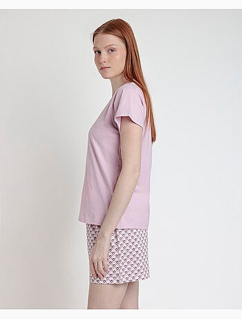 Pyjama à manches courtes style grec pour femme RESTEZ À LA MAISON