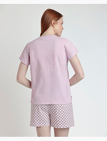Pyjama à manches courtes style grec pour femme RESTEZ À LA MAISON