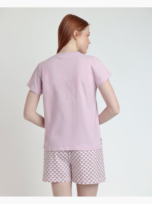 Pyjama à manches courtes style grec pour femme RESTEZ À LA MAISON - Kiabi Pyjama à manches courtes style grec pour femme RESTEZ À LA MAISON - Kiabi