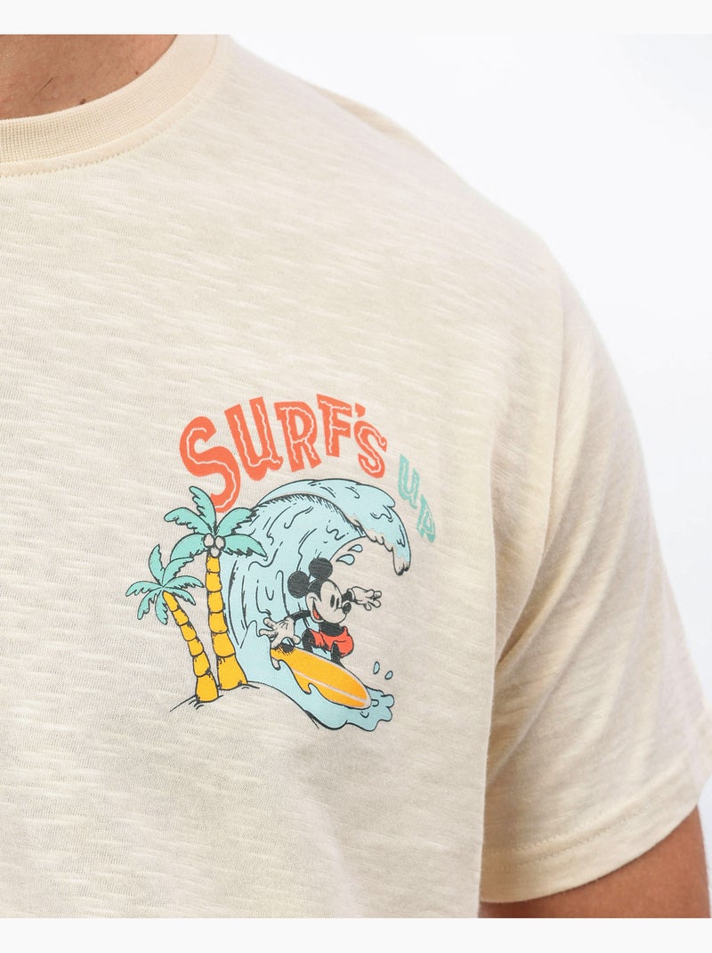 Pyjama à manches courtes Surf S Up pour homme Disney Crème - Kiabi