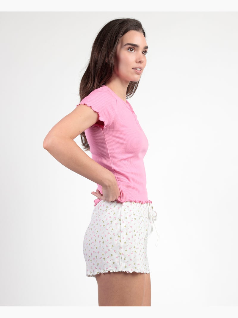 Pyjama à manches courtes Sweet Lollipop pour femme ADMAS Rose - Kiabi