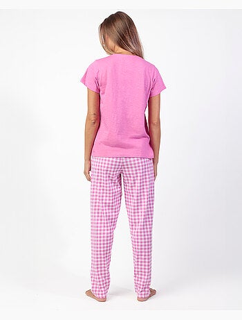 Pyjama à manches courtes Vichy Mood pour femme ADMAS