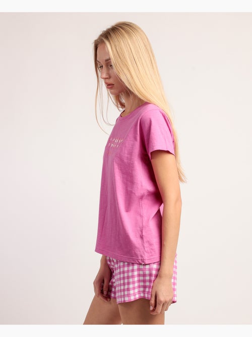 Pyjama à manches courtes Vichy Mood pour femme ADMAS - Kiabi Pyjama à manches courtes Vichy Mood pour femme ADMAS - Kiabi