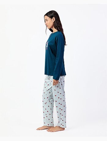 Pyjama à manches longues à rayures Lou Lou pour femme ADMAS