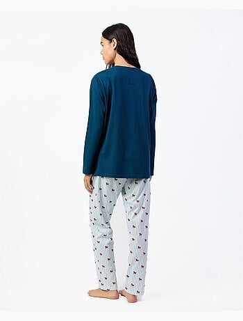 Pyjama à manches longues à rayures Lou Lou pour femme ADMAS