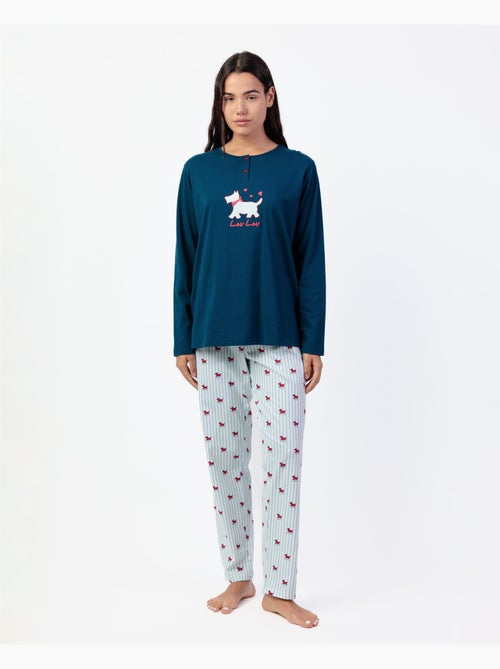 Pyjama à manches longues à rayures Lou Lou pour femme ADMAS - Kiabi Pyjama à manches longues à rayures Lou Lou pour femme ADMAS - Kiabi