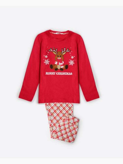 Pyjama à manches longues ADMAS à motif renne pour garçons - Kiabi