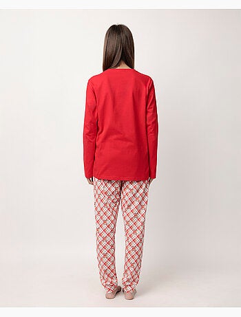 Pyjama à manches longues ADMAS à motif rennes pour femmes