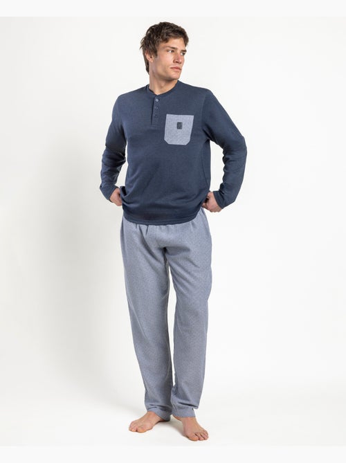Pyjama à manches longues ADMAS CLASSIC pour homme, couleur pierre - Kiabi Pyjama à manches longues ADMAS CLASSIC pour homme, couleur pierre - Kiabi