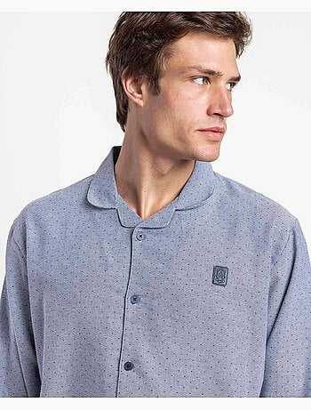 Pyjama à manches longues ADMAS CLASSIC pour homme, couleur pierre, ouvert