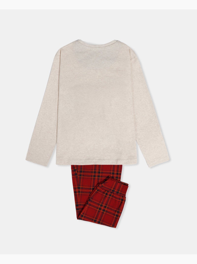 Pyjama à manches longues ADMAS Keep Walking pour fille Beige - Kiabi