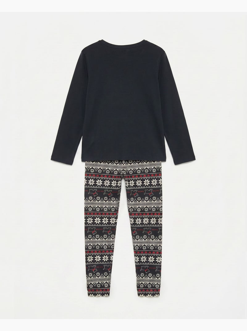 Pyjama à manches longues ADMAS Lou Lou Cold pour fille Bleu marine - Kiabi