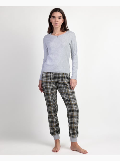 Pyjama à manches longues ADMAS Never Give Up pour femme - Kiabi Pyjama à manches longues ADMAS Never Give Up pour femme - Kiabi