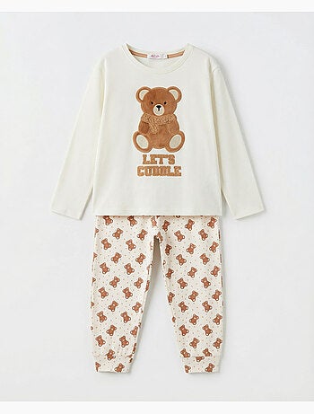 Pyjama à manches longues ADMAS Ours Câlins pour fille