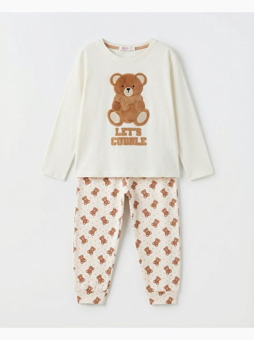 Pyjama à manches longues ADMAS Ours Câlins pour fille - Kiabi Pyjama à manches longues ADMAS Ours Câlins pour fille - Kiabi