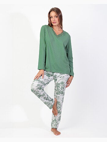 Pyjama à manches longues ADMAS Summer Paradise pour femme