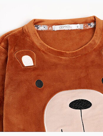 Pyjama à manches longues ADMAS Velvet Bear Family pour filles