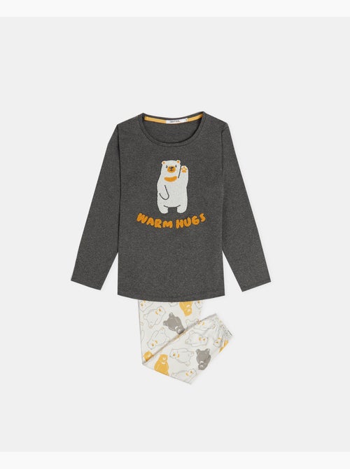 Pyjama à manches longues ADMAS Warm Hugs pour filles - Kiabi