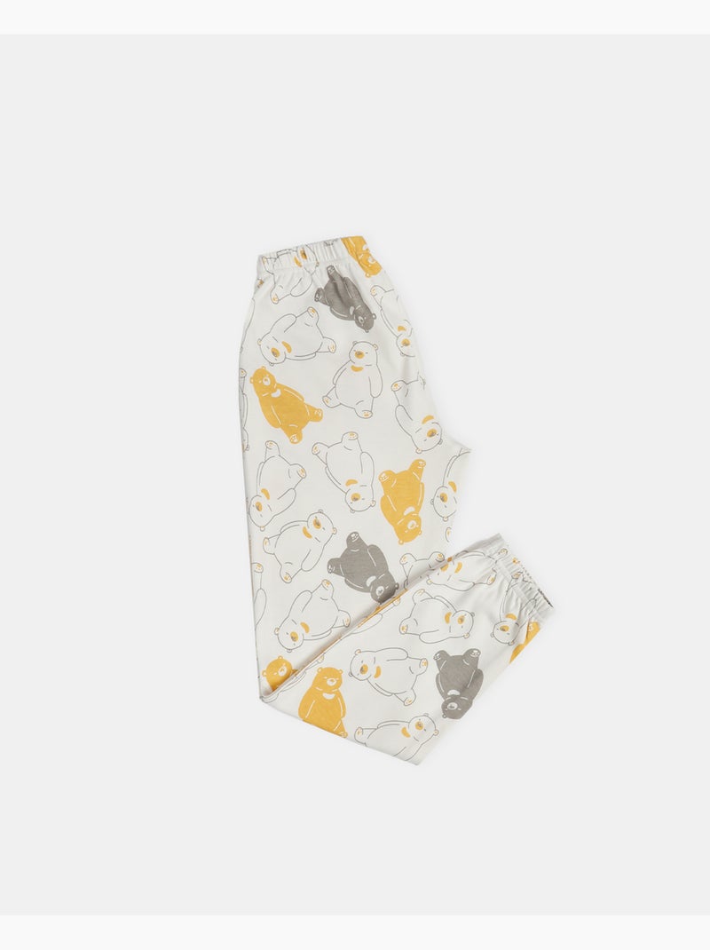 Pyjama à manches longues ADMAS Warm Hugs pour filles Gris chiné - Kiabi