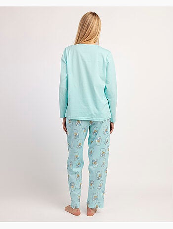 Pyjama à manches longues Alice bleu pour femme Disney